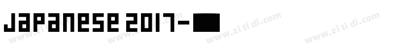 Japanese 2017字体转换